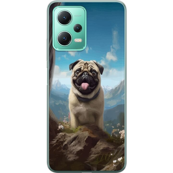 Mobile case for Xiaomi Redmi Note 12 with Happy Dog design in the group SMARTPHONE & TABLETS / Phone cases / Xiaomi at TP E-commerce Nordic AB (A66266)