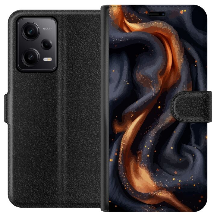 Wallet case for Xiaomi Redmi Note 12 Pro with Fiery silk design in the group SMARTPHONE & TABLETS / Phone cases / Xiaomi at TP E-commerce Nordic AB (A66276)