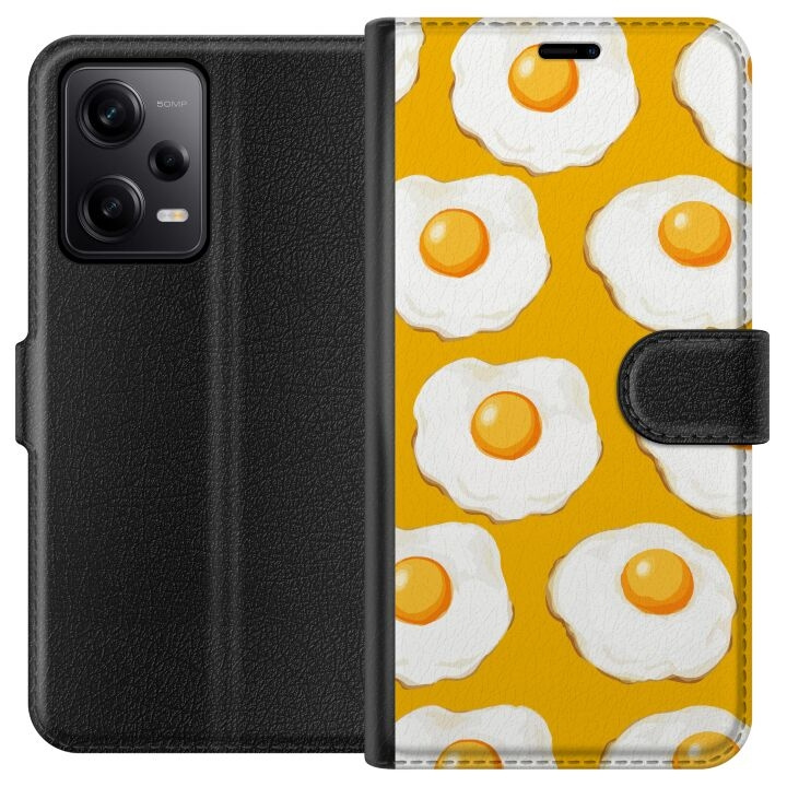 Wallet case for Xiaomi Redmi Note 12 Pro with Fried egg design in the group SMARTPHONE & TABLETS / Phone cases / Xiaomi at TP E-commerce Nordic AB (A66277)