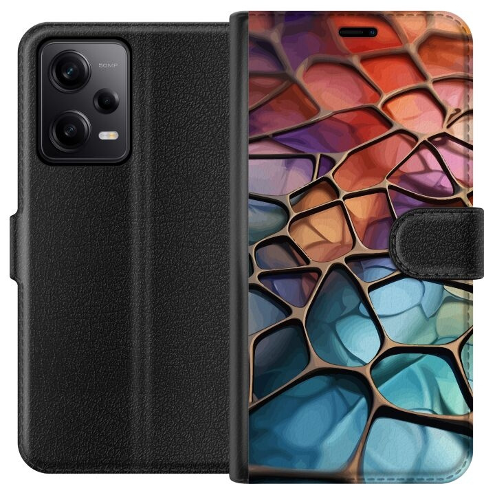 Wallet case for Xiaomi Redmi Note 12 Pro with Metallic pattern design in the group SMARTPHONE & TABLETS / Phone cases / Xiaomi at TP E-commerce Nordic AB (A66285)