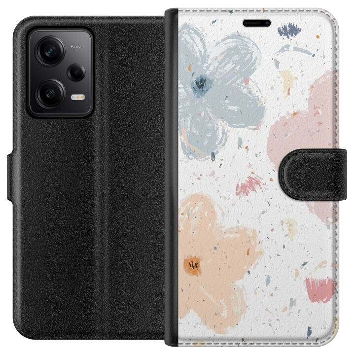 Wallet case for Xiaomi Redmi Note 12 Pro with Flowers design in the group SMARTPHONE & TABLETS / Phone cases / Xiaomi at TP E-commerce Nordic AB (A66287)