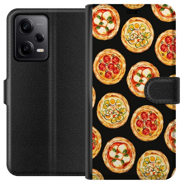 Wallet case for Xiaomi Redmi Note 12 Pro with Pizza design in the group SMARTPHONE & TABLETS / Phone cases / Xiaomi at TP E-commerce Nordic AB (A66288)