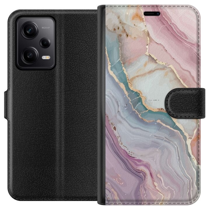 Wallet case for Xiaomi Redmi Note 12 Pro with Marble design in the group SMARTPHONE & TABLETS / Phone cases / Xiaomi at TP E-commerce Nordic AB (A66297)