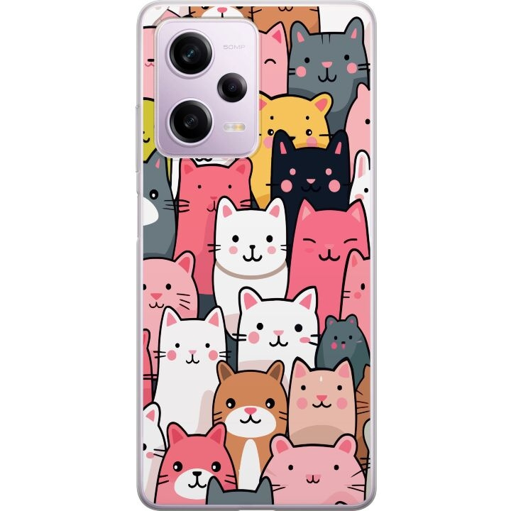 Mobile case for Xiaomi Redmi Note 12 Pro with Cat pattern design in the group SMARTPHONE & TABLETS / Phone cases / Xiaomi at TP E-commerce Nordic AB (A66310)