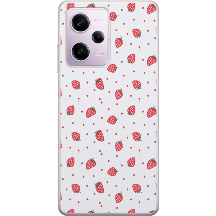 Mobile case for Xiaomi Redmi Note 12 Pro with Strawberries design in the group SMARTPHONE & TABLETS / Phone cases / Xiaomi at TP E-commerce Nordic AB (A66319)