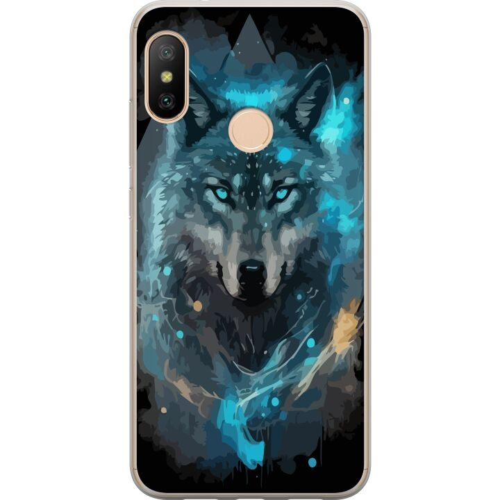 Mobile case for Xiaomi Redmi 6 Pro with Wolf design in the group SMARTPHONE & TABLETS / Phone cases / Xiaomi at TP E-commerce Nordic AB (A66442)