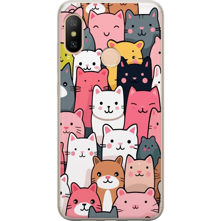 Mobile case for Xiaomi Redmi 6 Pro with Cat pattern design in the group SMARTPHONE & TABLETS / Phone cases / Xiaomi at TP E-commerce Nordic AB (A66445)