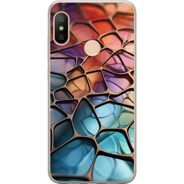 Mobile case for Xiaomi Redmi 6 Pro with Metallic pattern design in the group SMARTPHONE & TABLETS / Phone cases / Xiaomi at TP E-commerce Nordic AB (A66447)