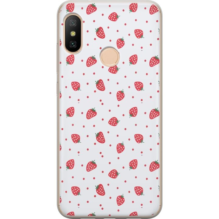 Mobile case for Xiaomi Redmi 6 Pro with Strawberries design in the group SMARTPHONE & TABLETS / Phone cases / Xiaomi at TP E-commerce Nordic AB (A66454)