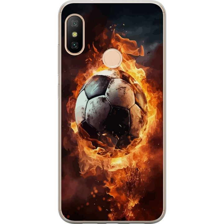 Mobile case for Xiaomi Redmi 6 Pro with Football design in the group SMARTPHONE & TABLETS / Phone cases / Xiaomi at TP E-commerce Nordic AB (A66458)