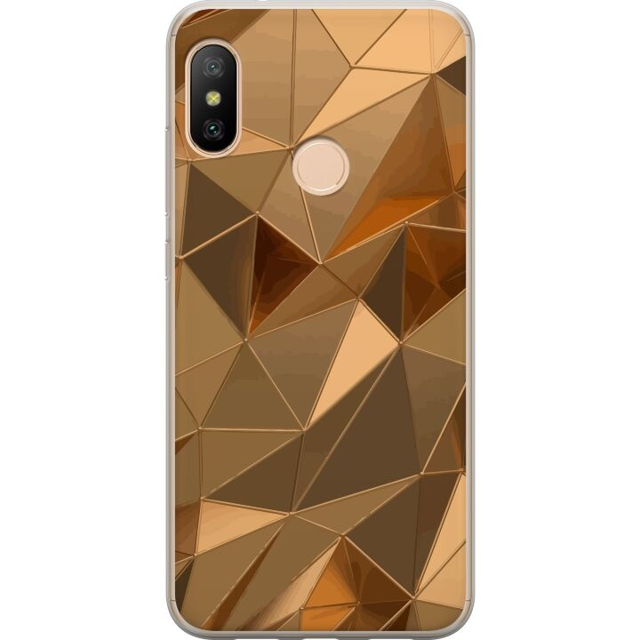 Mobile case for Xiaomi Redmi 6 Pro with 3D Gold design in the group SMARTPHONE & TABLETS / Phone cases / Xiaomi at TP E-commerce Nordic AB (A66461)