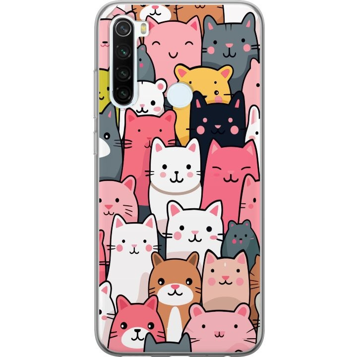 Mobile case for Xiaomi Redmi Note 8 with Cat pattern design in the group SMARTPHONE & TABLETS / Phone cases / Xiaomi at TP E-commerce Nordic AB (A66472)