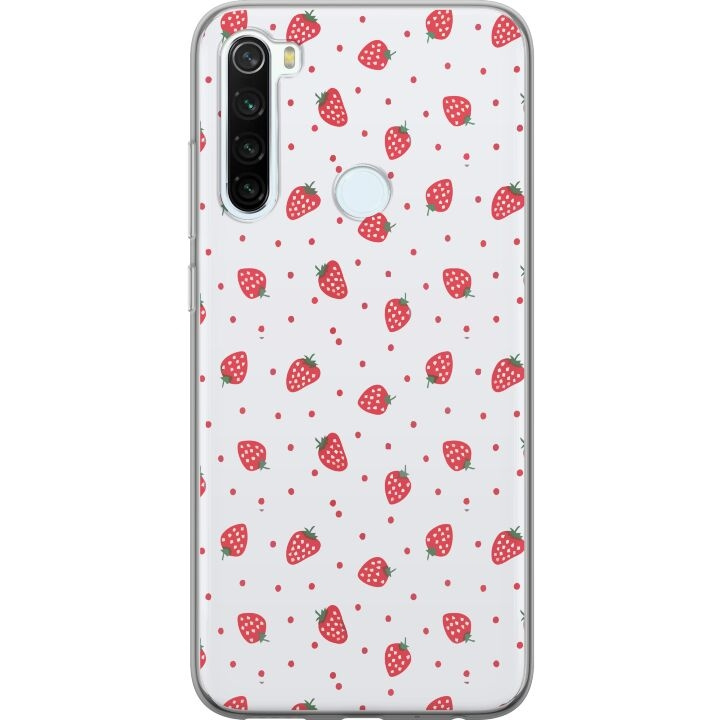 Mobile case for Xiaomi Redmi Note 8 with Strawberries design in the group SMARTPHONE & TABLETS / Phone cases / Xiaomi at TP E-commerce Nordic AB (A66481)