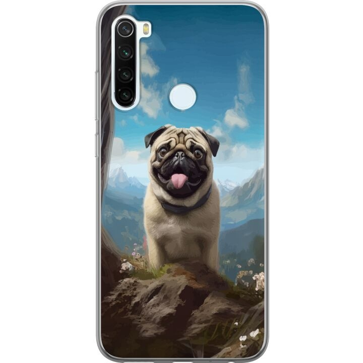 Mobile case for Xiaomi Redmi Note 8 with Happy Dog design in the group SMARTPHONE & TABLETS / Phone cases / Xiaomi at TP E-commerce Nordic AB (A66482)