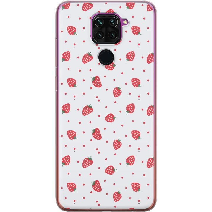 Mobile case for Xiaomi Redmi Note 9 with Strawberries design in the group SMARTPHONE & TABLETS / Phone cases / Xiaomi at TP E-commerce Nordic AB (A66589)