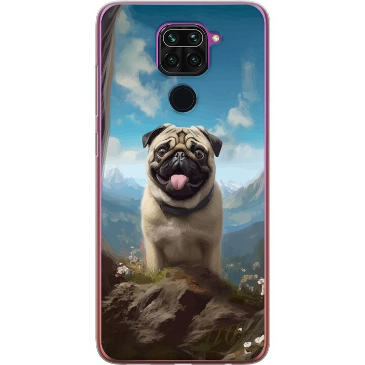 Mobile case for Xiaomi Redmi Note 9 with Happy Dog design in the group SMARTPHONE & TABLETS / Phone cases / Xiaomi at TP E-commerce Nordic AB (A66590)