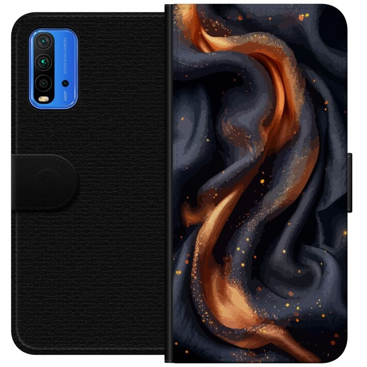 Wallet case for Xiaomi Redmi Note 9 4G with Fiery silk design in the group SMARTPHONE & TABLETS / Phone cases / Xiaomi at TP E-commerce Nordic AB (A66600)