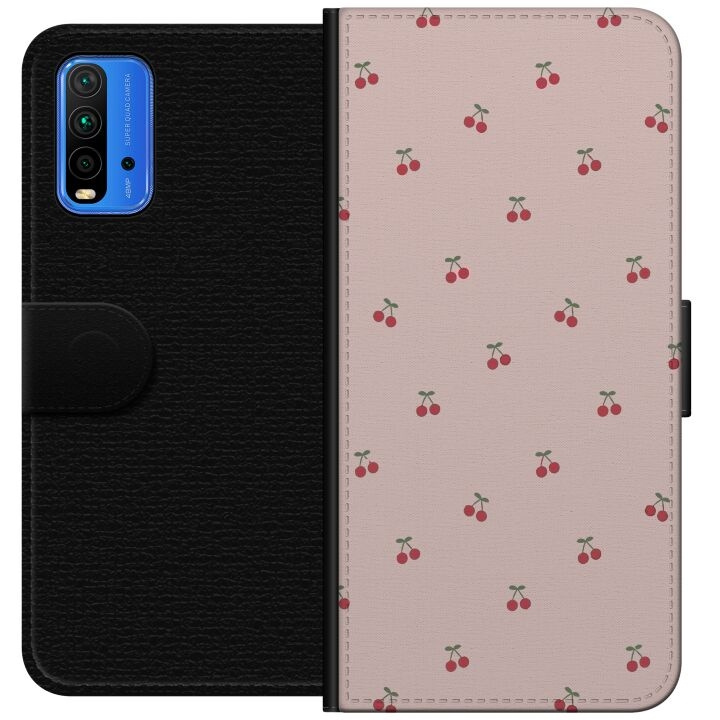 Wallet case for Xiaomi Redmi Note 9 4G with Cherry design in the group SMARTPHONE & TABLETS / Phone cases / Xiaomi at TP E-commerce Nordic AB (A66606)