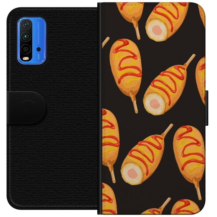 Wallet case for Xiaomi Redmi Note 9 4G with Chicken drumstick design in the group SMARTPHONE & TABLETS / Phone cases / Xiaomi at TP E-commerce Nordic AB (A66608)