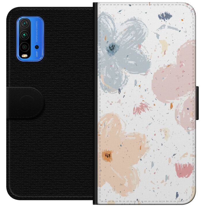 Wallet case for Xiaomi Redmi Note 9 4G with Flowers design in the group SMARTPHONE & TABLETS / Phone cases / Xiaomi at TP E-commerce Nordic AB (A66611)