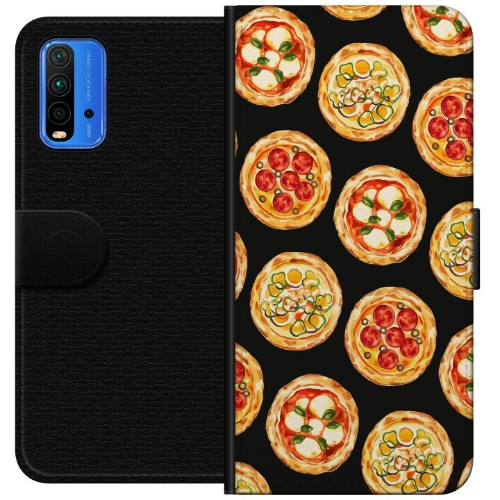 Wallet case for Xiaomi Redmi Note 9 4G with Pizza design in the group SMARTPHONE & TABLETS / Phone cases / Xiaomi at TP E-commerce Nordic AB (A66612)