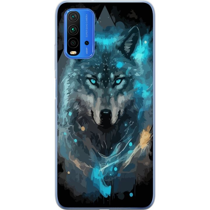 Mobile case for Xiaomi Redmi Note 9 4G with Wolf design in the group SMARTPHONE & TABLETS / Phone cases / Xiaomi at TP E-commerce Nordic AB (A66631)