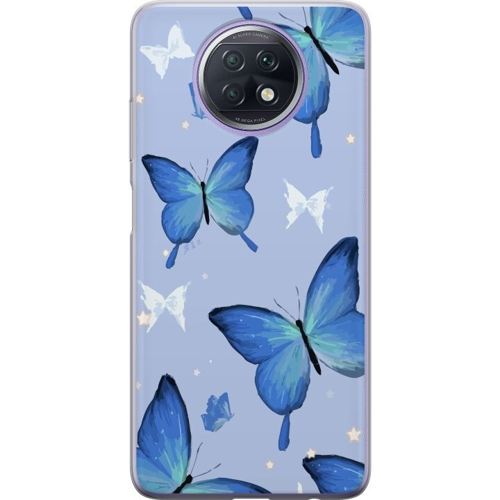 Mobile case for Xiaomi Redmi Note 9T with Blue butterflies design in the group SMARTPHONE & TABLETS / Phone cases / Xiaomi at TP E-commerce Nordic AB (A66723)