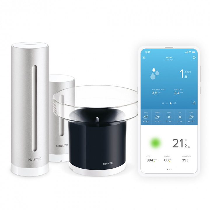 Netatmo Smart Väderstation + Regnmätare Paket in the group HOME, HOUSEHOLD & GARDEN / Smart home / Smart home systems at TP E-commerce Nordic AB (A66845)