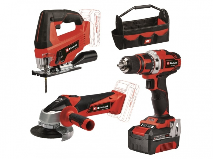 Einhell TE-TK 18/3 Li verktygssats med 4 delar 18V 1X4,0Ah in the group HOME, HOUSEHOLD & GARDEN / Tools / Drills at TP E-commerce Nordic AB (A66854)