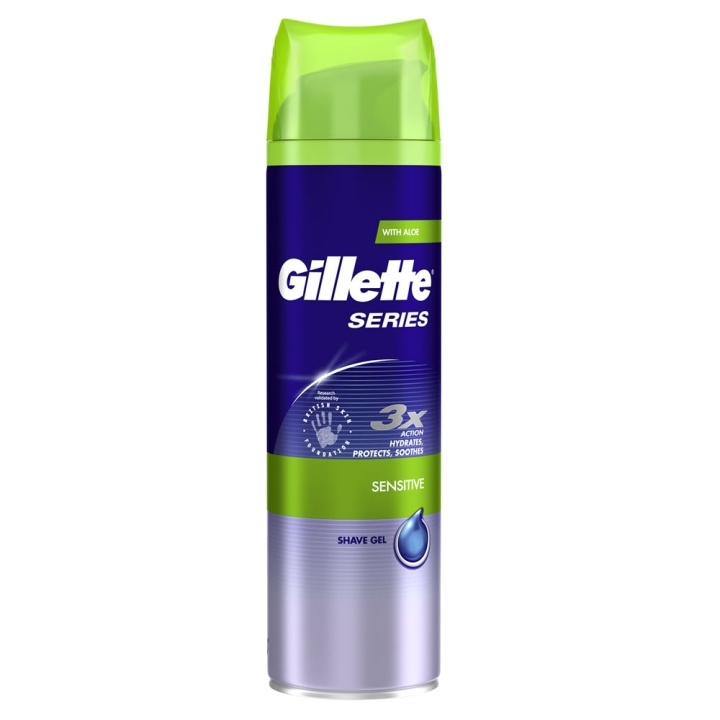 Gillette Series Sensitive Skin Shave Gel 200ml in the group BEAUTY & HEALTH / Hair & Styling / Shaving & Trimming / Razors & Accessories at TP E-commerce Nordic AB (C00453)