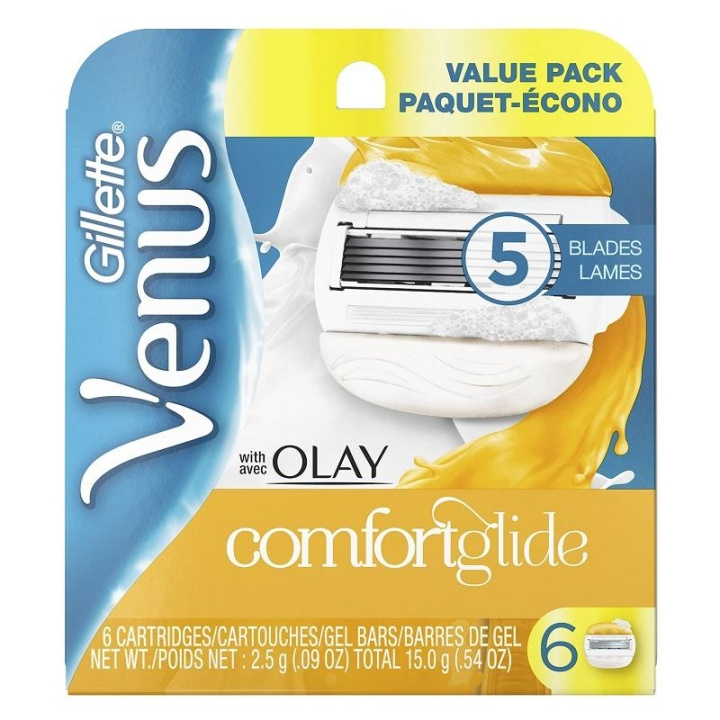 Gillette Venus with OLAY Comfortglide Blades 6-pack in the group BEAUTY & HEALTH / Hair & Styling / Shaving & Trimming / Razors & Accessories at TP E-commerce Nordic AB (C00494)