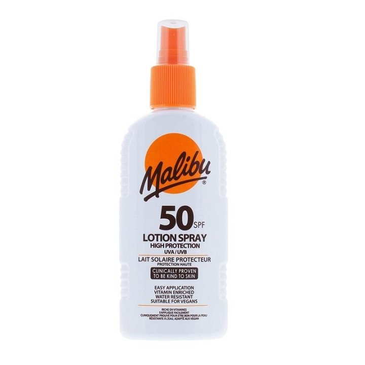 Malibu Lotion Spray SPF50 200ml in the group BEAUTY & HEALTH / Skin care / Tanning / Sunscreen at TP E-commerce Nordic AB (C03789)