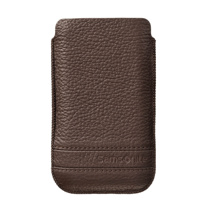 Samsonite Mobile Bag Classic Leather Large Brown in the group SMARTPHONE & TABLETS / Phone cases / Universal protection / Wallet Case at TP E-commerce Nordic AB (C03855)