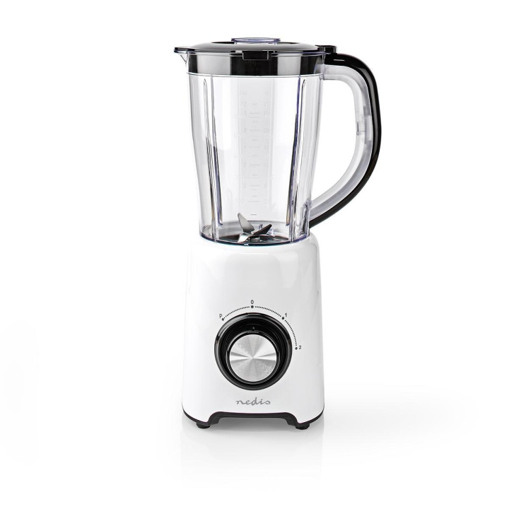 Nedis Stand Blender | 800 W | 1.5 l | Plastic | 2-Speed Setting | Black / White in the group HOME, HOUSEHOLD & GARDEN / Household appliances / Food processor & Kitchen appliances / Mixer & Blenders at TP E-commerce Nordic AB (C04808)