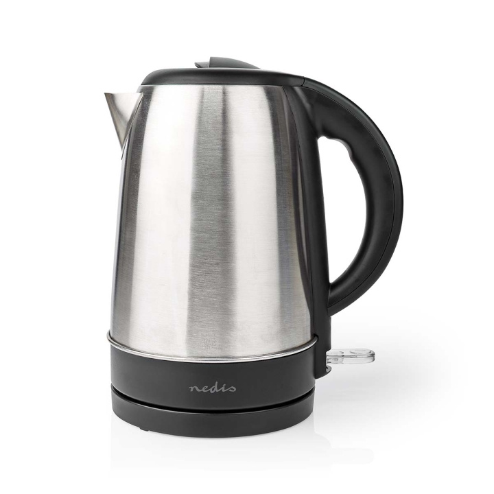 Nedis Electric Kettle | 1.7 l | Stainless Steel | Aluminium / Black | Rotatable 360 degrees | Concealed heating element | Strix® controller | Boil-dry protection in the group HOME, HOUSEHOLD & GARDEN / Household appliances / Water & Juice / Kettles at TP E-commerce Nordic AB (C04832)