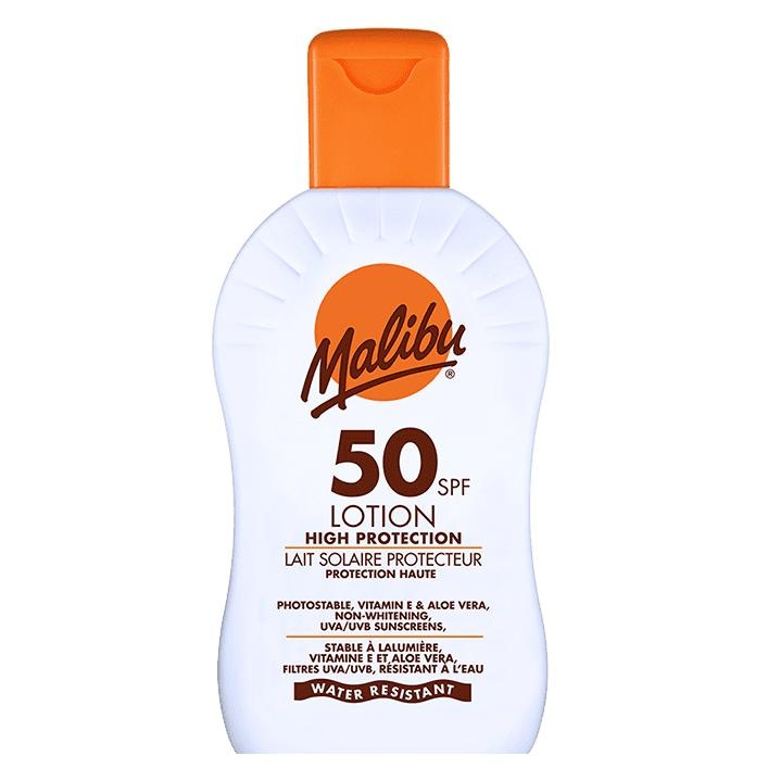 Malibu Sun Lotion SPF50 200ml in the group BEAUTY & HEALTH / Skin care / Tanning / Sunscreen at TP E-commerce Nordic AB (C05153)