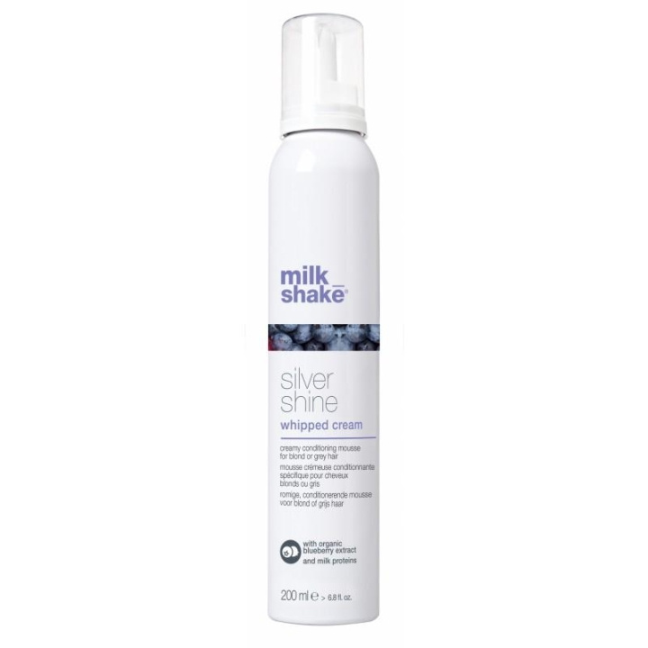 Milk_ Shake Silver Shine Whipped Cream 200ml in the group BEAUTY & HEALTH / Hair & Styling / Hair care / Hair Dye / Silver shampoo at TP E-commerce Nordic AB (C05353)