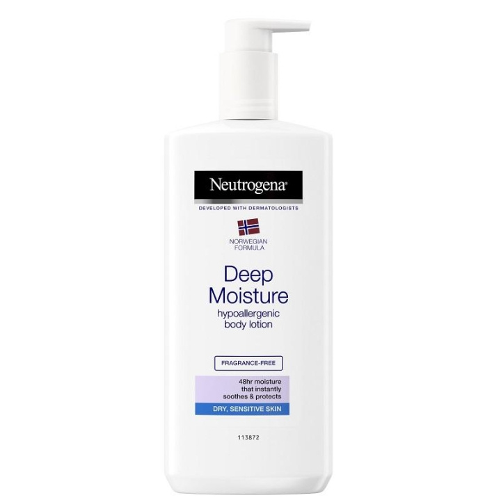 Neutrogena Deep Moisture Hypoallergenic Body Lotion 400ml in the group BEAUTY & HEALTH / Skin care / Face / Cleaning at TP E-commerce Nordic AB (C10359)