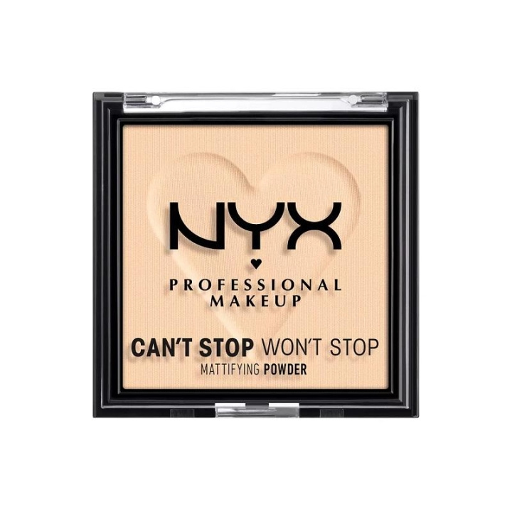 NYX PROF. MAKEUP Can\'t Stop Won\'t Stop Mattifying Pressed Powder - Light in the group BEAUTY & HEALTH / Makeup / Facial makeup / Powders at TP E-commerce Nordic AB (C10366)