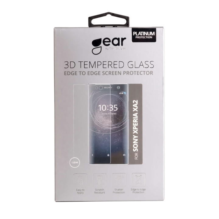 Gear Glass Prot. 3D Sony Xperia XA2 (SM12) Edge to Edge Transparent in the group SMARTPHONE & TABLETS / Phone cases / Sony at TP E-commerce Nordic AB (C12401)