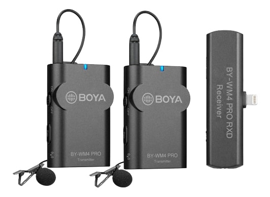 BOYA BY-WM4 Pro-K4, wireless microphone system iOS devices 2.4GHz in the group HOME ELECTRONICS / Audio & Picture / Handheld Microphones at TP E-commerce Nordic AB (C13967)