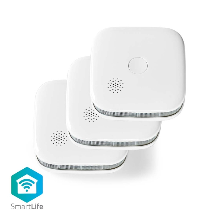 Nedis SmartLife Smoke Detector | Wi-Fi | Battery Powered | Sensor life cycle: 10 year | EN 14604 | Max. battery life: 24 Months | 85 dB | White | 3 pcs in the group HOME, HOUSEHOLD & GARDEN / Alarm & Security / Fire, smoke, gas / Smoke alarms at TP E-commerce Nordic AB (C14808)