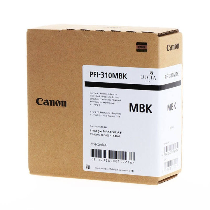 Canon Ink 2358C001 PFI-310 Matte Black in the group COMPUTERS & PERIPHERALS / Printers & Accessories / Ink & Toner / Ink cartridges / Canon at TP E-commerce Nordic AB (C16019)