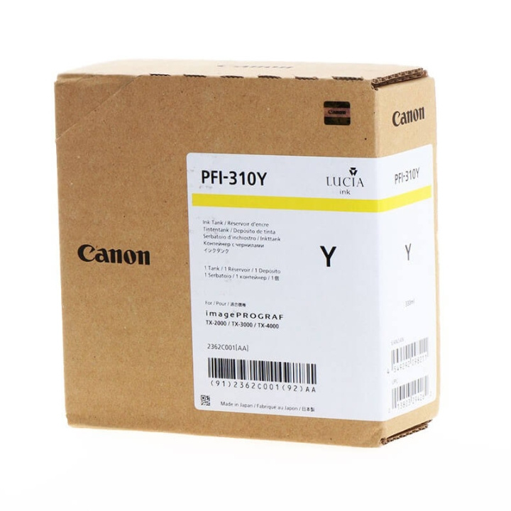 Canon Ink 2362C001 PFI-310 Yellow in the group COMPUTERS & PERIPHERALS / Printers & Accessories / Ink & Toner / Ink cartridges / Canon at TP E-commerce Nordic AB (C16023)