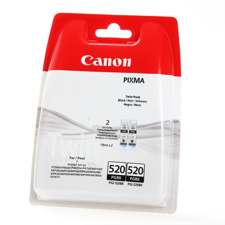 Canon Ink 2932B012 PGI-520 Black Twin-pack *Blister* in the group COMPUTERS & PERIPHERALS / Printers & Accessories / Ink & Toner / Ink cartridges / Canon at TP E-commerce Nordic AB (C16035)