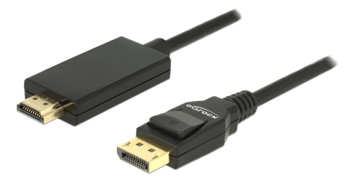 Cable Displayport 1.2 male > High Speed HDMI-A male passive 4K 1 m bla in the group COMPUTERS & PERIPHERALS / Computer cables / DisplayPort / Cables at TP E-commerce Nordic AB (C17490)