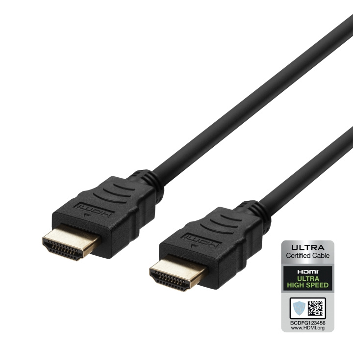 DELTACO ULTRA High Speed HDMI-kabel, 48Gbps, 0,5m, svart in the group HOME ELECTRONICS / Cables & Adapters / HDMI / Cables at TP E-commerce Nordic AB (C17916)