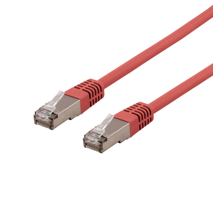 DELTACO S/FTP Cat6 patchkabel, LSZH, 2m, Red in the group COMPUTERS & PERIPHERALS / Computer cables / Network cables / Cat6 at TP E-commerce Nordic AB (C18058)