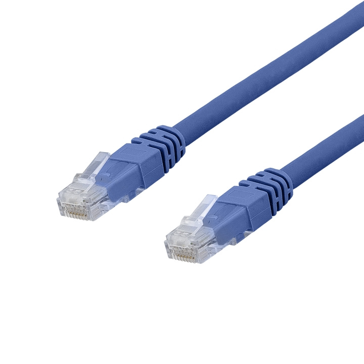 DELTACO U/UTP Cat6a patchkabel, LSZH, 0,5m, Blue in the group COMPUTERS & PERIPHERALS / Computer cables / Network cables / Cat6 at TP E-commerce Nordic AB (C18150)