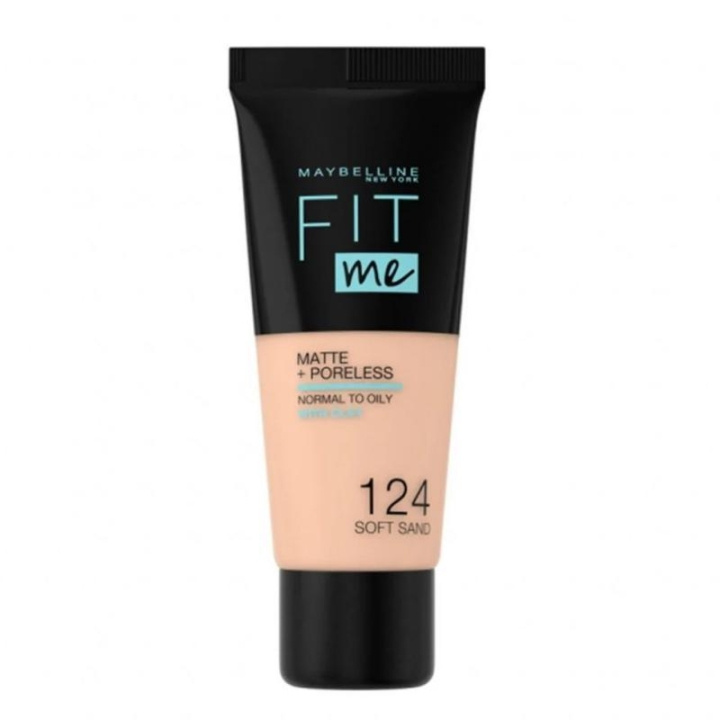 Maybelline Fit Me Matte + Poreless Foundation - 124 Soft Sand in the group BEAUTY & HEALTH / Makeup / Facial makeup / Foundation at TP E-commerce Nordic AB (C22854)